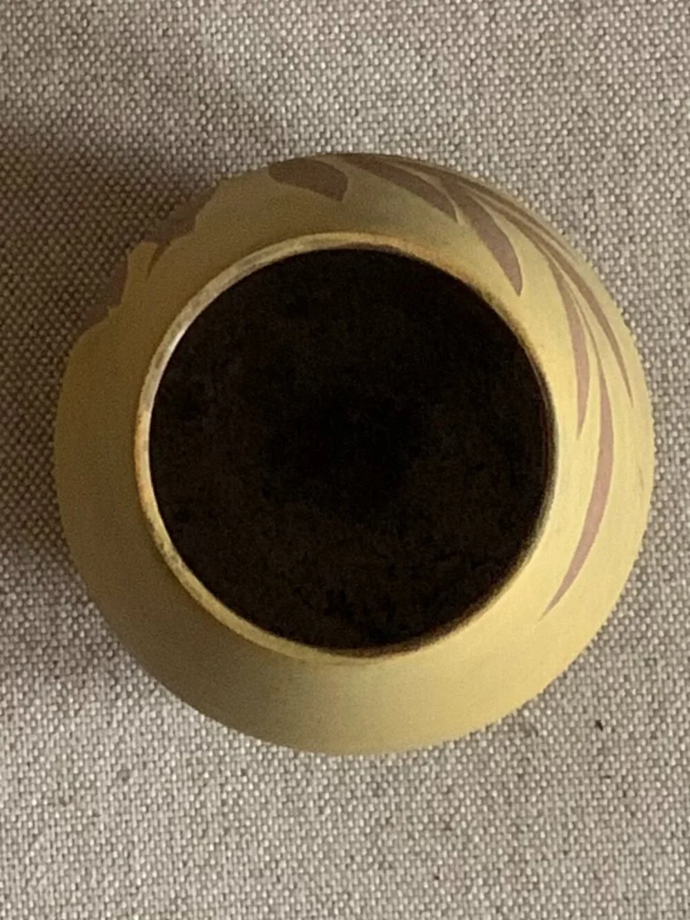 Handcrafted Pottery Studio Art Vase with Botanical Design